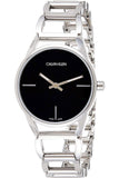 Calvin Klein Stately Black Dial Silver Steel Strap Watch for Women - K3G23121 Authentic Buy Shop Now