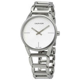 Calvin Klein Stately Silver Dial Silver Steel Strap Watch for Women - K3G2312W Authentic Buy Shop Now