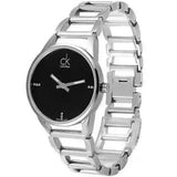 Calvin Klein Stately Black Dial Silver Steel Strap Watch for Women - K3G2312S Authentic Buy Shop Now