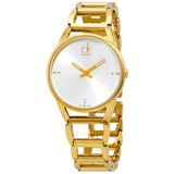 Calvin Klein Stately White Dial Gold Steel Strap Watch for Women - K3G2352W Authentic Buy Shop Now