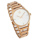 Calvin Klein Stately White Dial Gold Steel Strap Watch for Women - K3G2362W Authentic Buy Shop Now