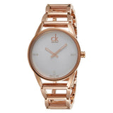 Calvin Klein Stately White Dial Gold Steel Strap Watch for Women - K3G2362W Authentic Buy Shop Now