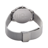 Calvin Klein Minimalist Black Dial Silver Mesh Bracelet Watch for Men - K3M2112X Authentic Buy Shop Now