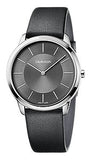 Calvin Klein Minimal Black Dial Black Leather Strap Watch for Men - K3M211C4 Authentic Buy Shop Now