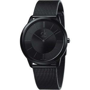 Calvin Klein Minimal Black Dial Black Mesh Bracelet Watch for Women - K3M234B1 Authentic Buy Shop Now
