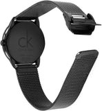 Calvin Klein Minimal Black Dial Black Mesh Bracelet Watch for Men - K3M214B1 Authentic Buy Shop Now