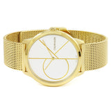 Calvin Klein Minimal White Dial Gold Mesh Bracelet Watch for Men - K3M21526 Authentic Buy Shop Now