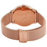 Calvin Klein Minimal White Dial Rose Gold Mesh Bracelet Watch for Men - K3M21626 Authentic Buy Shop Now
