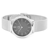 Calvin Klein Minimal Grey Dial Silver Mesh Bracelet Watch for Men - K3M22124 Authentic Buy Shop Now
