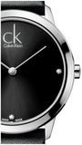 Calvin Klein Minimal Black Dial Black Leather Strap Watch for Women - K3M231CS Authentic Buy Shop Now