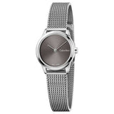 Calvin Klein Minimal Grey Dial Silver Mesh Bracelet Watch for Women - K3M221Y3 Authentic Buy Shop Now