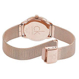 Calvin Klein Minimal White Dial Rose Gold Mesh Bracelet Watch for Women - K3M22626 Authentic Buy Shop Now