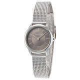 Calvin Klein Minimal Grey Dial Silver Mesh Bracelet Watch for Women - K3M23124 Authentic Buy Shop Now