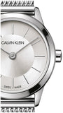 Calvin Klein Minimal White Dial Silver Mesh Bracelet Watch for Women - K3M23126 Authentic Buy Shop Now