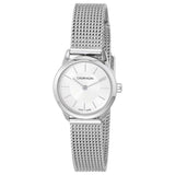 Calvin Klein Minimal White Dial Silver Mesh Bracelet Watch for Women - K3M23126 Authentic Buy Shop Now