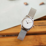 Calvin Klein Minimal White Dial Silver Mesh Bracelet Watch for Women - K3M2312Y Authentic Buy Shop Now