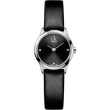 Calvin Klein Minimal Black Dial Black Leather Strap Watch for Women - K3M231CS Authentic Buy Shop Now