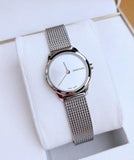 Calvin Klein Minimal White Dial Silver Mesh Bracelet Watch for Women - K3M231Y6 Authentic Buy Shop Now