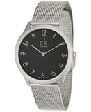 Calvin Klein Minimal Black Dial Silver Mesh Bracelet Watch for Men - K3M51151 Authentic Buy Shop Now