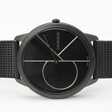 Calvin Klein Minimal Black Dial Black Mesh Bracelet Watch for Men - K3M5145X Authentic Buy Shop Now