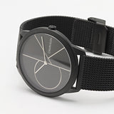 Calvin Klein Minimal Black Dial Black Mesh Bracelet Watch for Men - K3M5145X Authentic Buy Shop Now