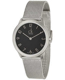 Calvin Klein Minimal Black Dial Silver Mesh Bracelet Watch for Women - K3M52151 Authentic Buy Shop Now