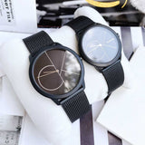 Calvin Klein Minimal Black Dial Black Mesh Bracelet Watch for Women - K3M5245X Authentic Buy Shop Now