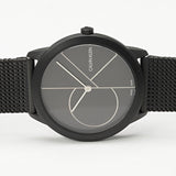 Calvin Klein Minimal Black Dial Black Mesh Bracelet Watch for Women - K3M5245X Authentic Buy Shop Now