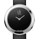 Calvin Klein Firm Black Dial Black Leather Strap Watch for Women - K3N231C1 Authentic Buy Shop Now
