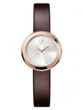 Calvin Klein Firm White Dial Brown Leather Strap Watch for Women - K3N236G6 Authentic Buy Shop Now