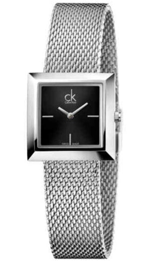 Calvin Klein Mark Black Dial Silver Mesh Bracelet Watch for Women - K3R23121 Authentic Buy Shop Now