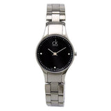 Calvin Klein Simplicity Diamonds Black Dial Silver Steel Strap Watch for Women - K4323102 Authentic Buy Shop Now