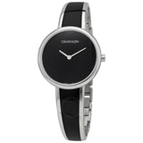 Calvin Klein Seduce Black Dial Two Tone Steel Strap Watch for Women - K4E2N111 Authentic Buy Shop Now