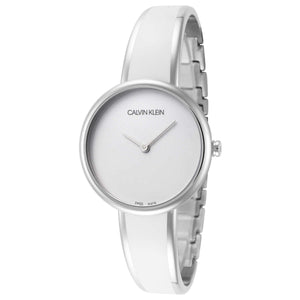 Calvin Klein Seduce White Dial Two Tone Steel Strap Watch for Women - K4E2N116 Authentic Buy Shop Now