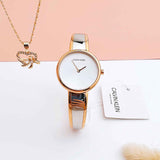 Calvin Klein Seduce Silver Dial Two Tone Steel Strap Watch for Women - K4E2N61Y Authentic Buy Shop Now