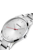 Calvin Klein City Quartz White Dial Silver Steel Strap Watch for Men - K2G2G1Z6 Authentic Buy Shop Now