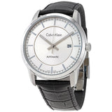 Calvin Klein Infinity Silver Dial Brown Leather Strap Watch for Men - K5S341G6 Authentic Buy Shop Now
