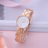 Calvin Klein Snake Silver Dial Rose Gold Steel Strap Watch For Women - K6E23646 Authentic Buy Shop Now