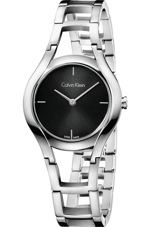 Calvin Klein Class Black Dial Silver Steel Strap Watch for Women - K6R23121 Authentic Buy Shop Now