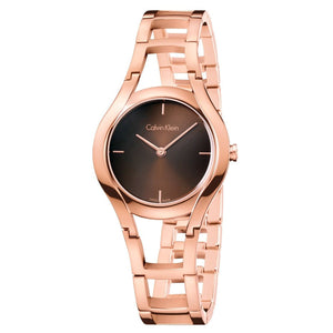 Calvin Klein Class Brown Dial Rose Gold Steel Strap Watch for Women - K6R2362K Authentic Buy Shop Now