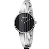 Calvin Klein Drift Black Dial Silver Steel Strap Watch for Women - K6S2N111 Authentic Buy Shop Now