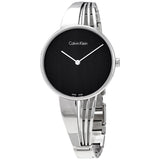 Calvin Klein Drift Black Dial Silver Steel Strap Watch for Women - K6S2N111 Authentic Buy Shop Now