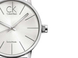 Calvin Klein Post Minimal Silver Dial Black Leather Strap Watch for Men - K7621192 Authentic Buy Shop Now