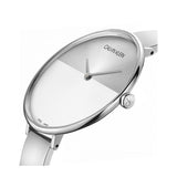 Calvin Klein Full Moon White Dial White Leather Strap Watch for Women - K8Y231L6 Authentic Buy Shop Now