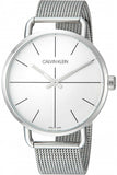 Calvin Klein Even Quartz White Dial Silver Steel Strap Watch for Women - K7B21126 Authentic Buy Shop Now