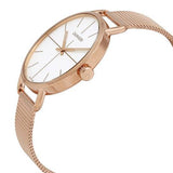Calvin Klein Even White Dial Rose Gold Mesh Bracelet Watch for Women - K7B23626 Authentic Buy Shop Now