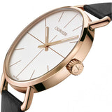 Calvin Klein Even White Dial Black Leather Strap Watch for Women - K7B216C6 Authentic Buy Shop Now