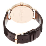 Calvin Klein Even Grey Dial Brown Leather Strap Watch for Women - K7B216G3 Authentic Buy Shop Now