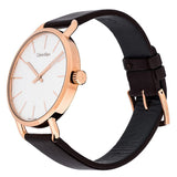 Calvin Klein Even Silver Dial Brown Leather Strap Watch for Men - K7B216G6 Authentic Buy Shop Now