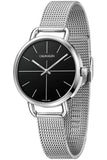 Calvin Klein Even Black Dial Silver Mesh Bracelet Watch for Women - K7B23121 Authentic Buy Shop Now